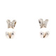 Pre Owned 18ct White Gold Pearl and Diamond Stud Earrings ZP374